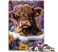1000 Piece Jigsaw Puzzles for Adults & Teens Yak Taking A Bath Challenging Game And Family Play A Work of Art for Age 14 26x38cm