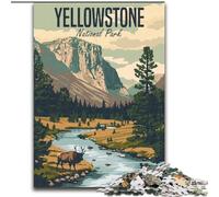 1000 Piece Jigsaw Puzzles for Adults & Teens Yellowstone National Park Quiz Game for Is Ideal As A Gift for The Whole Family (50x75cm) 1000pcs