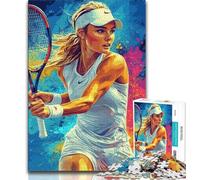 1000 Piece Jigsaw Puzzles for Adults Tennis Player Puzzles for Teenagers,for Educational Game Challenge Toy Birthday Present, Gifts, Wall Art (size 38x26cm)