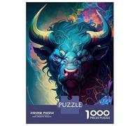 1000 Piece Jigsaw Puzzles for Adults The BLUE ANGRY BULL Puzzle for Adults Anti-Stress Toys Presents for Women Parent-child Interaction 52x38cm/1000pcs