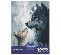 1000 Piece Jigsaw Puzzles for Adults The Bond of Wolves Jigsaws for Adults Brain Teaser Game Stress Reliever for Is Ideal As A Gift 52x38cm/1000pcs