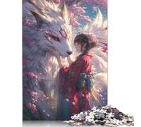 1000 Piece Jigsaw Puzzles for Adults The Fox And The Girl Jigsaw Puzzle Toy Game Wooden Jigsaws Challenge Toy Family Activities 1000pcs (75x50cm)