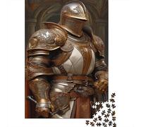 1000 Piece Jigsaw Puzzles for Adults The Guardian of The King Jigsaw Puzzle Heavily Armoured Guard Wood Puzzle Beautiful Decoration Challenging Therapeutic Fun Fantasy & Mythology 1000pcs (75x50cm)