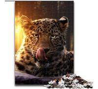 1000 Piece Jigsaw Puzzles for Adults The Leopard Cub 1000 Pieces Puzzles for Adults Teenager Stress Reduction Cool Unique Gift for Family (Size 50x75cm)