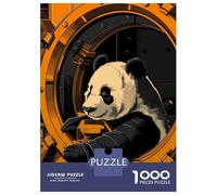 1000 Piece Jigsaw Puzzles for Adults The Panda Escape Puzzles for Adults Relaxing Games A Work of Art Difficult And Challenge 52x38cm/1000pcs