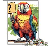 1000 Piece Jigsaw Puzzles for Adults The Parrot Asking Questions 1000 Pieces Puzzle Gifts Perfect for Family Fun on Birthdays, Christmas 26X38CM