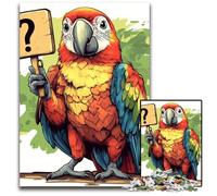 1000 Piece Jigsaw Puzzles for Adults The Parrot Asking Questions Cardboard Puzzles Brain Challenge, for Teenagers & Home Decor 26X38CM