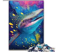 1000 Piece Jigsaw Puzzles for Adults The Peaceful Whale Shark cardboard Puzzles An for Christmas Or Birthdays Size 26X38CM