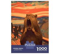 1000 Piece Jigsaw Puzzles for Adults The Scream Capybara Jigsaws for Adults Brain Teaser Game Stress Reliever for Is Ideal As A Gift 70x50cm/1000pcs