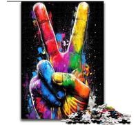 1000 Piece Jigsaw Puzzles for Adults The Yeah Gesture Puzzles for 1000 Piece Christmas Halloween Mother's Day New Year Easter Gift (Size 26x38cm)