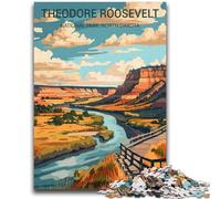 1000 Piece Jigsaw Puzzles for Adults Theodore Roosevelt National Park 1000 Piece Puzzle,is Ideal As Gifts for The Whole Family Suitable for And 14 (26x38cm)