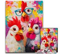 1000 Piece Jigsaw Puzzles for Adults Three Cocks Cardboard Puzzles Brain Challenge, for Teenagers & Home Decor 26X38CM