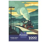 1000 Piece Jigsaw Puzzles for Adults Ticket to Ride Board Game Inspired Illustration Adult Jigsaw Hands-on Game Analysis And Logic Parent-child Interaction 38x26cm/1000pcs