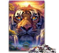 1000 Piece Jigsaw Puzzles for Adults Tiger Falls Educational Family Game Wall Decoration Unique Birthday And Xmas Gifts 50x75cm