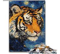 1000 Piece Jigsaw Puzzles for Adults Tiger Night Sky Jigsaw Puzzles for Adults, 1000 Piece for Family & Friends, Brain-Teasing Challenge (Size 26x38cm)