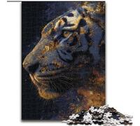 1000 Piece Jigsaw Puzzles for Adults Tiger Oil Painting Puzzle for Teenager & Families, Perfect DIY Decor & Brain-Teasing Challenge (size 50x75cm)