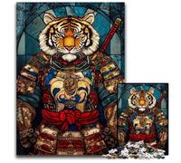 1000 Piece Jigsaw Puzzles for Adults Tiger Warrior Cardboard Jigsaw Puzzles Interactive Family Game, Suitable for Ages 14+ 26X38CM