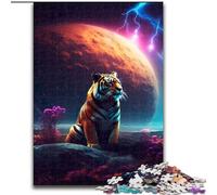 1000 Piece Jigsaw Puzzles for Adults Tiger Watching The Space 1000 Piece Jigsaw Puzzles for Adults for Birthdays, Holidays, Space Party Decorations (Size 26x38cm)