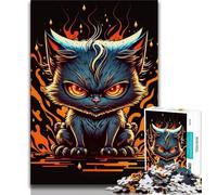 1000 Piece Jigsaw Puzzles for Adults Tiny Evil Cat Puzzles for Adults,Family Game Stress Reliever Difficult Challenge Suitable for Couples (size 75x50cm)