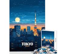 1000 Piece Jigsaw Puzzles for Adults Tokyo Japan Cityscape at Night Adult Jigsaw Puzzles Difficult Hard Train Your Brain And Hands Unique Birthday And Gifts (38x52cm)