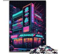 1000 Piece Jigsaw Puzzles for Adults Tokyo Neon Japanese, Help The Brain Exercise Addictive Toys to Cultivate Patience Enhance Memory (Size 26x38cm)