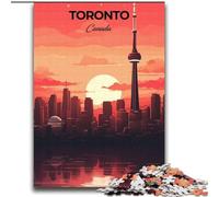 1000 Piece Jigsaw Puzzles for Adults Toronto Canada Travel, Learning Educational for Is Ideal As A Gift for The Whole Family 75x100cm