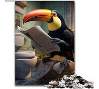 1000 Piece Jigsaw Puzzles for Adults Toucan Reading Newspaper Wooden Jigsaw Puzzles size 50x75cm Educational Toy for Teenagers, Home Office Decor