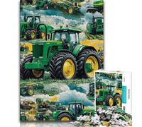 1000 Piece Jigsaw Puzzles for Adults Tractor Collage, Challenging Game Toys,Birthday Present, Gifts, Wall Art for And Age 14 Years Up 38x26cm
