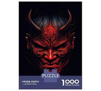 1000 Piece Jigsaw Puzzles for Adults Traditional Japanese Mask Jigsaw Puzzle Anti-Stress Toys Home Decoration Difficult And Challenge 70x50cm/1000pcs