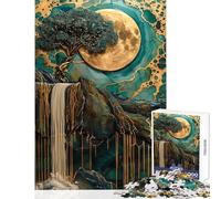 1000 Piece Jigsaw Puzzles for Adults Tree in The Rock Waterfall Relaxing Games for The Whole Family Anti-Stress Toys Train Your Brain And Hands (38x26cm)