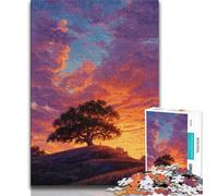 1000 Piece Jigsaw Puzzles for Adults Trees at Sunset Adult Puzzles,Stress Reliever Staycation Kill Time Home Decoration Toys 26x38cm