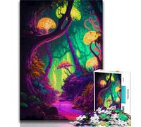 1000 Piece Jigsaw Puzzles for Adults Trippy Forest Jigsaw,Educational Games Home Decoration Suitable for Desktop Decoration (size 38x26cm)