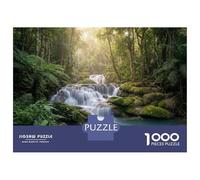 1000 Piece Jigsaw Puzzles for Adults Tropical Waterfall in Lush Green Forest Jigsaws for Adults Brain Teaser Game Stress Reliever for Is Ideal As A Gift 70x50cm/1000pcs