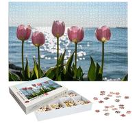 1000 Piece Jigsaw Puzzles for Adults, Tulip Jigsaw Puzzles for Adults, Wooden Puzzle with Gift Box, Lake Jigsaws for Family Educational Games, Unique Gifts for Women/Men, Home Wall Decor H-634
