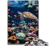 1000 Piece Jigsaw Puzzles for Adults Turtle in The Ocean Learning Educational Toys Family Games Enhance Love between Couples 26x38cm