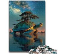 1000 Piece Jigsaw Puzzles for Adults Turtle Island Landscape 1000 Pieces for Teenagers,Educational Games Home Decoration Birthday Present, Gifts, Wall Art (50x75cm)