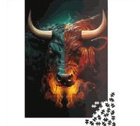 1000 Piece Jigsaw Puzzles for Adults Two Faced Bull Jigsaw Puzzle Adult Paper Puzzles Family Entertainment Toys 1000pcs (38x26cm)