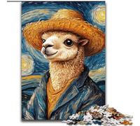 1000 Piece Jigsaw Puzzles for Adults Van Gogh Alpaca Wooden Jigsaw Puzzles size 50x75cm Challenging DIY Brain Teaser, Perfect Family Game Or Decorative Gift