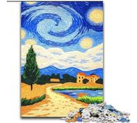 1000 Piece Jigsaw Puzzles for Adults Van Gogh House Puzzles 1000 Pieces for Adults Christmas Halloween Mother's Day New Year Easter Gift (Size 50x75cm)