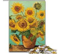 1000 Piece Jigsaw Puzzles for Adults Van Gogh Sunflowers Stress Reliever Difficult Challenge Is Ideal As Gifts for The Whole Family (size 50x75cm)