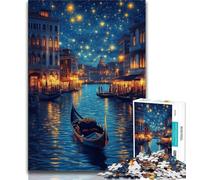 1000 Piece Jigsaw Puzzles for Adults Venice Under The Night Sky 1000 Pieces for Teenagers,family Fun Games Is Ideal As A Gift for The Whole Family (size 75x50cm)