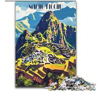 1000 Piece Jigsaw Puzzles for Adults Vibrant Machu Picchu, Learning Educational for Is Ideal As A Gift for The Whole Family 50x75cm