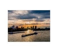 1000 Piece Jigsaw Puzzles for Adults，View from the Rheinkniebrücke to the Media Harbour，Classic Puzzle Difficult Puzzle Fun Creative DIY Toys Gifts for Girls And Boys, Family Games（75x50cm）-AQ90