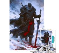 1000 Piece Jigsaw Puzzles for Adults Viking Berserk Snow Knight Fun at Home Activities, Difficult Hard DIY Toys Suitable for People Aged 14 And Above (38x52cm)