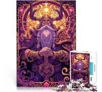 1000 Piece Jigsaw Puzzles for Adults Viking Warrior Magic Card Mustermontage Tolles Geschenk für Spiele75x50cm