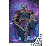 1000 Piece Jigsaw Puzzles for Adults Viking Warrior | Norse Mythology Jigsaw Puzzle for Adults Educational Games Family Decoration Wood Puzzle Multi Colour 1000pcs (75x50cm)