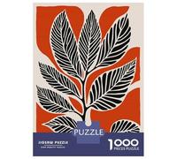 1000 Piece Jigsaw Puzzles for Adults Vintage Black Red Leaf Adult Jigsaw Hands-on Game Analysis And Logic Parent-child Interaction 52x38cm/1000pcs