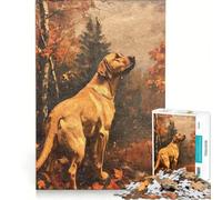 1000 Piece Jigsaw Puzzles for Adults Vintage Labrador Retriever Relaxing Games Train Your Brain And Hands Unique Birthday And Xmas Gifts 38x26cm