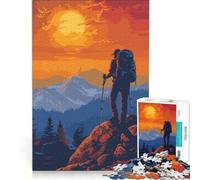 1000 Piece Jigsaw Puzzles for Adults Vintage Mountain Hiking Relaxing Games Train Your Brain And Hands Unique Birthday And Xmas Gifts 38x26cm