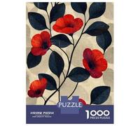 1000 Piece Jigsaw Puzzles for Adults Vintage Red Poppies Adult Jigsaw Puzzle Toy Wall Decor Wall Decoration Unique Gifts for Birthday And Christmas 38x26cm/1000pcs